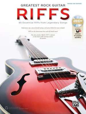 The Greatest Rock Guitar Riffs: Guitar Tab, Book & DVD-ROM de Alfred Publishing