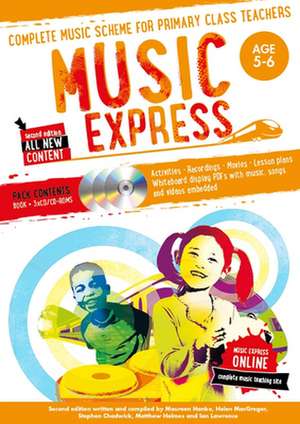 Music Express: Age 5-6 (Book + 3 CDs + DVD-Rom) de Maureen Hanke