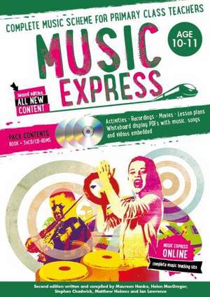 Music Express: Age 10-11 (Book + 3cds + DVD-Rom) de Maureen Hanke