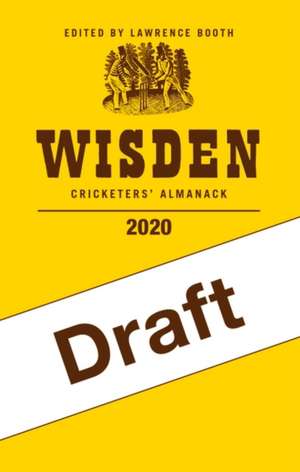 WISDEN CRICKETERS ALMANACK 2020 de BOOTH LAWRENCE