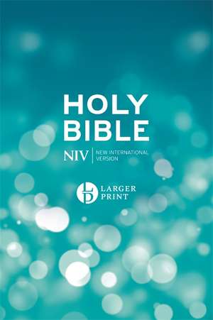 NIV Larger Print Blue Hardback Bible de New International Version