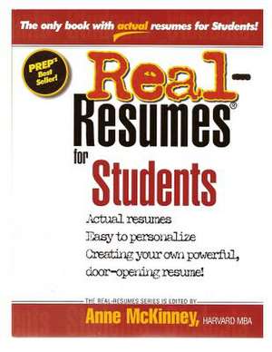 Real-Resumes for Students de Anne McKinney