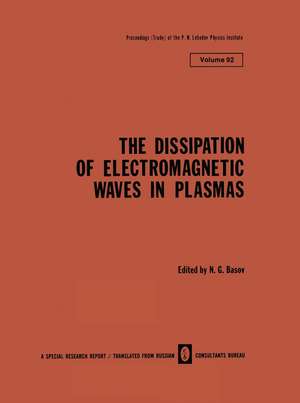 The Dissipation of Electromagnetic Waves in Plasmas de N. G. Basov