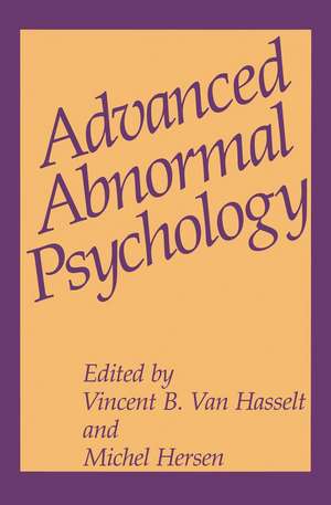Advanced Abnormal Psychology de Michel Hersen