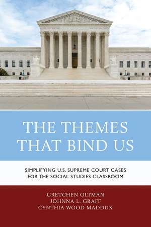 The Themes That Bind Us: Simplifying U.S. Supreme Court Cases for the Social Studies Classroom de Gretchen Oltman