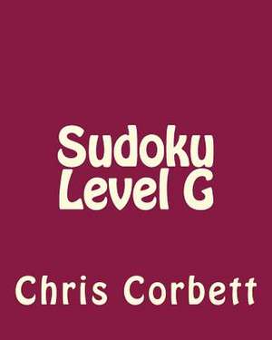 Sudoku Level G de Chris Corbett