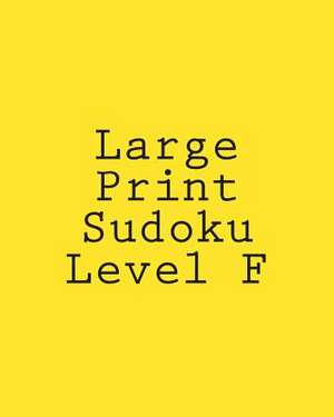 Large Print Sudoku Level F de Chris Corbett