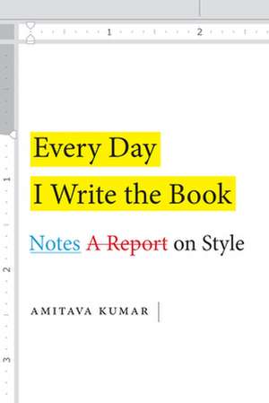 Every Day I Write the Book – Notes on Style de Amitava Kumar