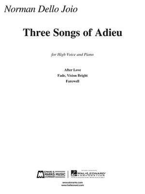 Norman Dello Joio - Three Songs of Adieu de Norman Dello Joio