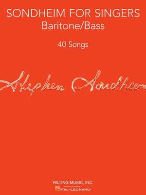 Sondheim for Singers: Baritone/Bass de Stephen Sondheim