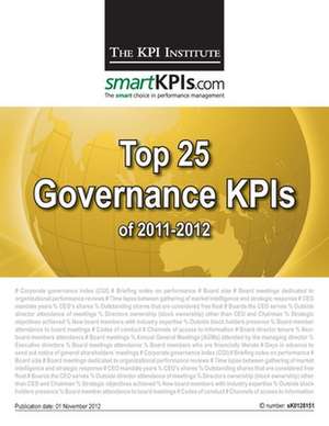 Top 25 Governance Kpis of 2011-2012 de The Kpi Institute