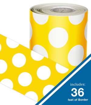 Just Teach Yellow with Polka Dots Straight Borders de Melanie Ralbusky