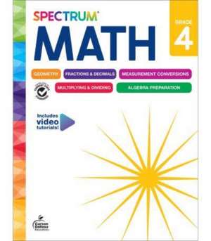 Spectrum Math Workbook, Grade 4 de Spectrum