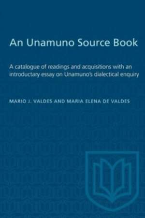 UNAMUNO SOURCE BOOK CATALOGUE READINGP de Maria Elena de Valdes