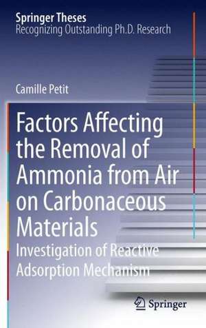 Factors Affecting the Removal of Ammonia from Air on Carbonaceous Materials: Investigation of Reactive Adsorption Mechanism de Camille Petit