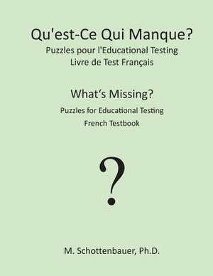 Qu'est-Ce Qui Manque? Puzzles Pour L'Educational Testing de M. Schottenbauer