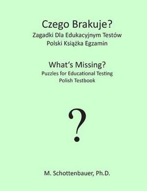 Czego Brakuje? Zagadki Dla Edukacyjnym Testow de M. Schottenbauer