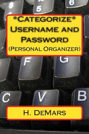 *Categorize* Username and Password de H. Demars