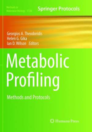 Metabolic Profiling: Methods and Protocols de Georgios A. Theodoridis