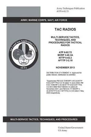 Army Techniques Publication Atp 6-02.72 Tac Radios Multi-Service Tactics, Techniques, and Procedures for Tactical Radios Atp 6-02.72, McRp 3-40.3a, Nt de United States Government Us Army