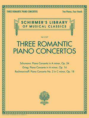 3 ROMANTIC PIANO CONCERTOS SCH de Hal Leonard Corp