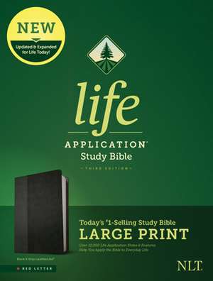 NLT Life Application Study Bible, Third Edition, Large Print (Leatherlike, Black/Onyx)