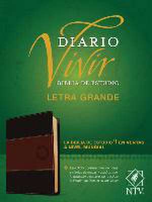 Biblia de Estudio del Diario Vivir Ntv, Letra Grande (Sentipiel, Café/Café Claro, Índice, Letra Roja)