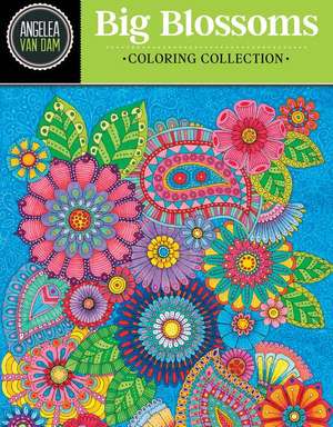 Hello Angel Big Beautiful Blossoms Coloring Collection de Angela Van Dam