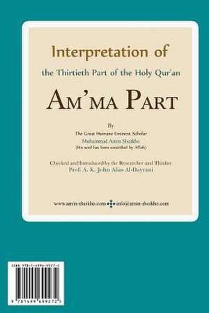 Interpretation of the Thirtieth Part of the Holy Qur'an de Mohammad Amin Sheikho