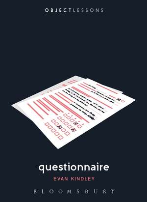 Questionnaire de Dr Evan Kindley