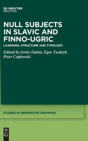 Null Subjects in Slavic and Finno-Ugric de Gréte Dalmi