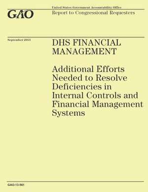 Dhs Financial Management de Government Accountability Office (U S )