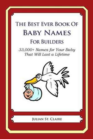 The Best Ever Book of Baby Names for Builders de Julian St Claire