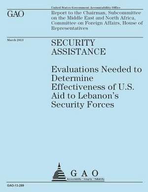 Report to the Chairman, Subcommittee on the Middle East and North Africa, Committee on Foreign Affairs House of Representatives de U. S. Government Accountability Office