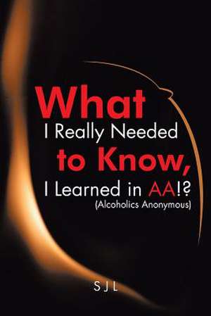 What I Really Needed to Know, I Learned in AA!? (Alcoholics Anonymous) de Sjl