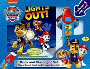 Nickelodeon PAW Patrol: Lights Out! Book and 5-Sound Flashlight Set de Pi Kids