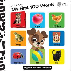 Baby Einstein Lift A Flap My First 100 Words Novelty Board Book de PI Kids