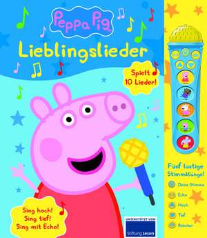 Peppa Pig - Lieblingslieder - Mikrofonbuch - Pappbilderbuch mit abnehmbarem Mikrofon mit 5 lustigen Stimmklängen und 10 Melodien - Peppa Wutz de Phoenix International Publications Germany GmbH