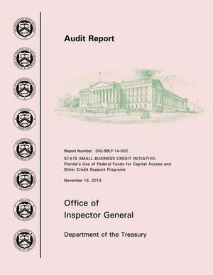 State Small Business Credit Initiative de Office of the Inspector General Departme