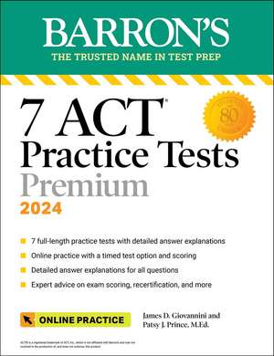 7 ACT Practice Tests, Sixth Edition + Online Practice de Barron's Educational Series