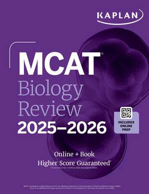 MCAT Biology Review 2025-2026: Online + Book de Kaplan Test Prep