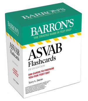 ASVAB Flashcards Fifth Edition: 500 Cards with Up-to-date Practice de Terry L. Duran