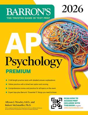 AP Psychology Premium, 2026: Prep Book with 3 Practice Tests + Comprehensive Review + Online Practice de Barron's Educational Series