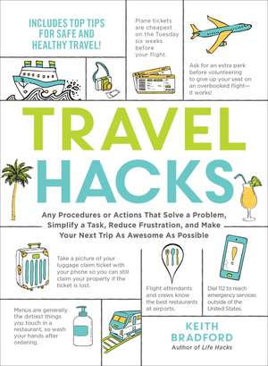 Travel Hacks: Any Procedures or Actions That Solve a Problem, Simplify a Task, Reduce Frustration, and Make Your Next Trip As Awesome As Possible de Keith Bradford