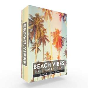 Beach Vibes Wall Collage Kit: 60 (4" × 6") Poster Cards de Adams Media