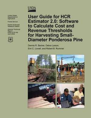 User Guide for Hcr Estimator 2.0 de U S Dept of Agriculture