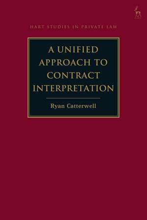 A Unified Approach to Contract Interpretation de Ryan Catterwell