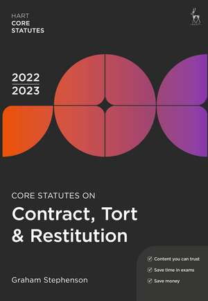 Core Statutes on Contract, Tort & Restitution 2022-23 de Graham Stephenson