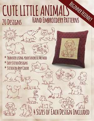 Cute Little Animals Hand Embroidery Designs de Stitchx Embroidery