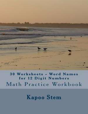 30 Worksheets - Word Names for 12 Digit Numbers de Kapoo Stem